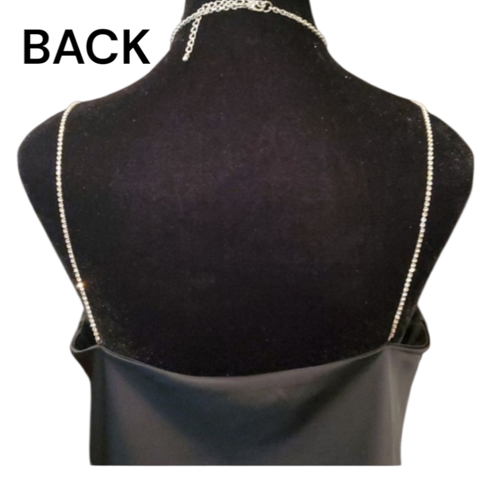 House Of Harlow Elegant Black Satin Cowl Neck Cami. Size Small. - Picture 4 of 6